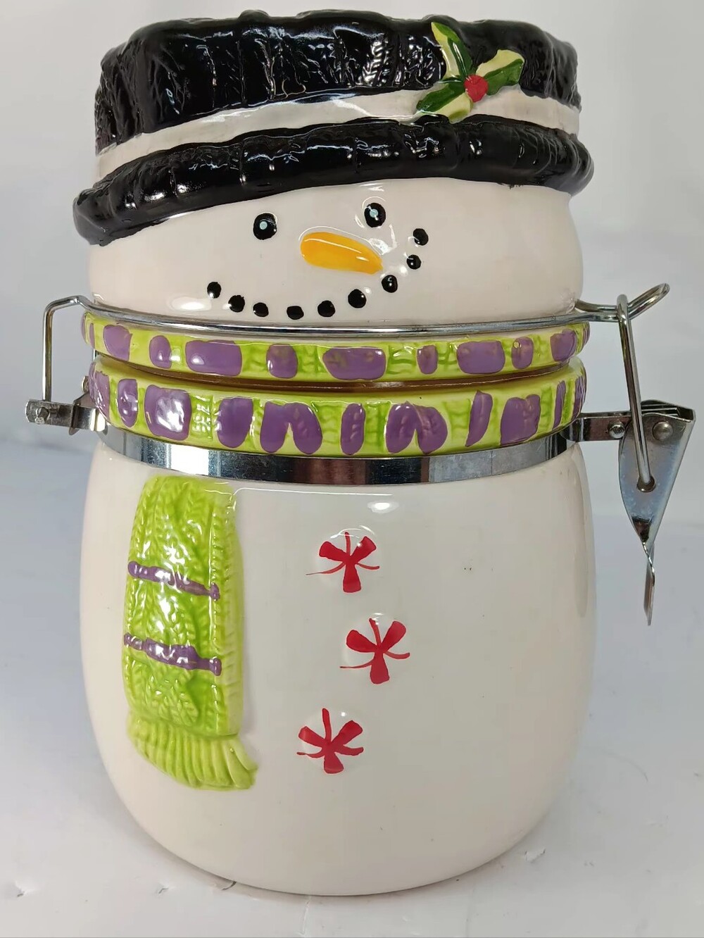 Ceramic Snowman Cookie Jar/Canister